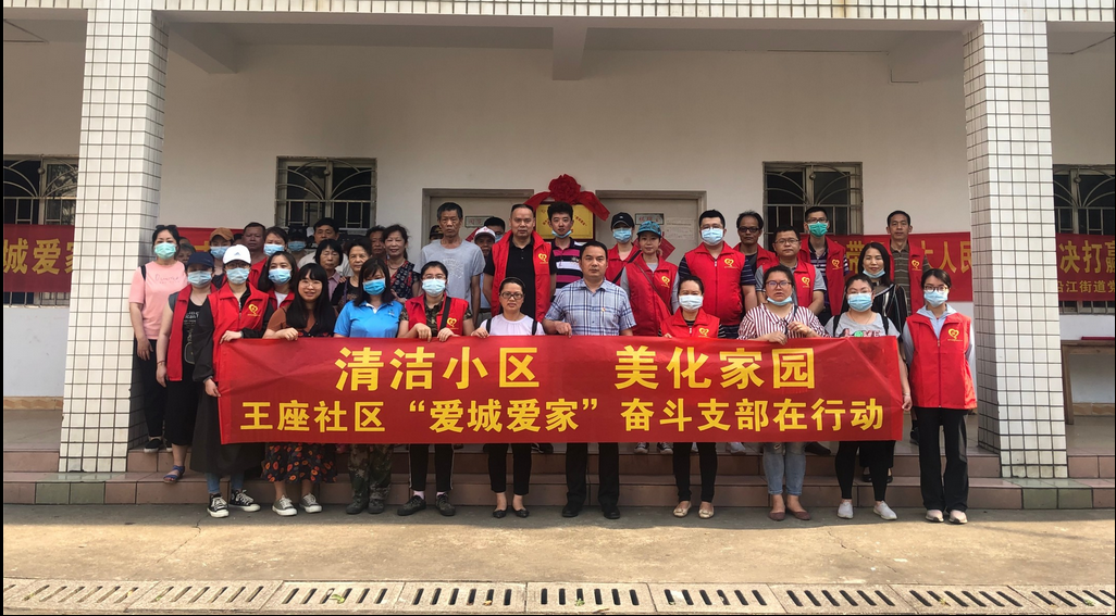 王座社区“爱城爱家”奋斗支部开展创城志愿服务活动